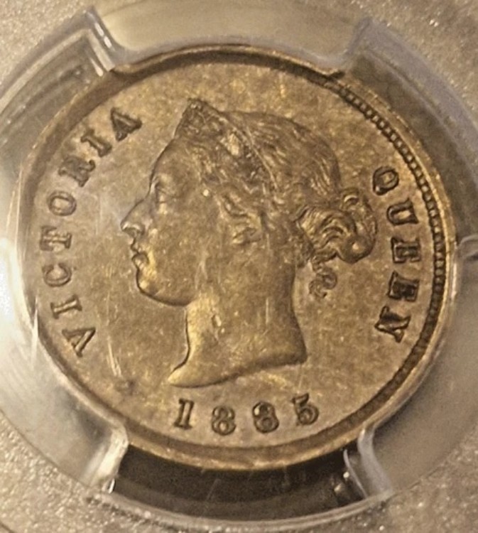 キプロス 1/4ピアストル 1885年 MS62BN。非常に希少なコイン。発行枚数36,000枚