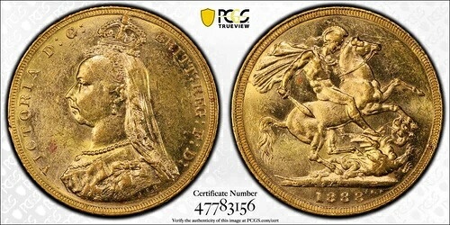 オーストラリア 1888 M ジュビリー ヘッド McD Ref 177 希少 タイプ 1 ゴールド ソブリン PCGS AU5...｜WORLD RESOURCE【KING店】