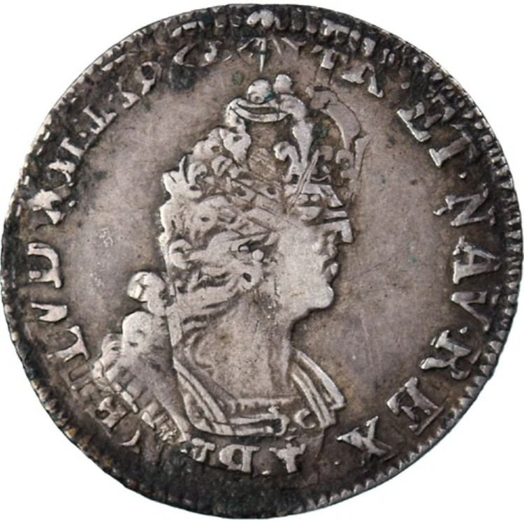 [#868483] フランス、ルイ 14 世、1/16 エク・ド・フランドル・オ・パルム、1695 年、リール、レフォール、