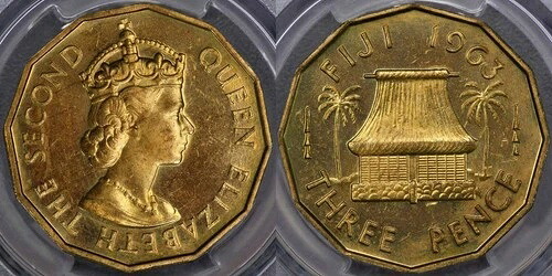 フィジー 1963年 プルーフ VIP スリーペンス - PCGS PR65｜WORLD RESOURCE【KING店】