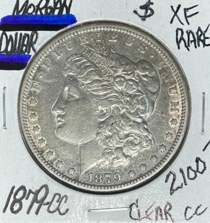 1879-CC モーガン シルバー ドル ~XF レア \