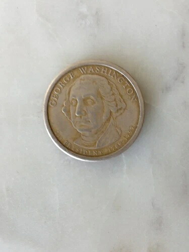 希少なジョージ・ワシントン・ドル硬貨（1789-1797年製、2007年製造、ツートンカラー）