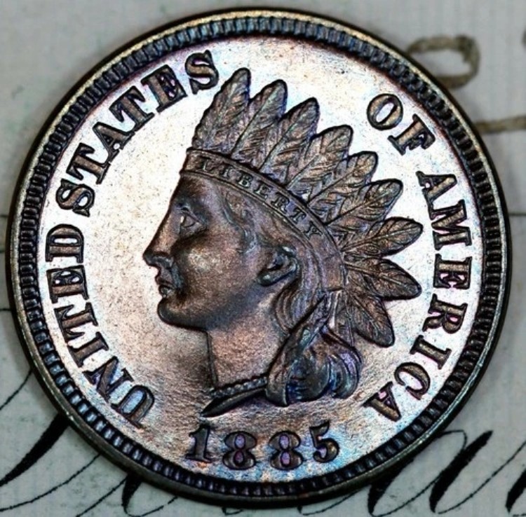 1885年製 カメオ 新品++ ジェムプルーフ インディアンヘッド ペニー DC196 マシューズ・ホードより