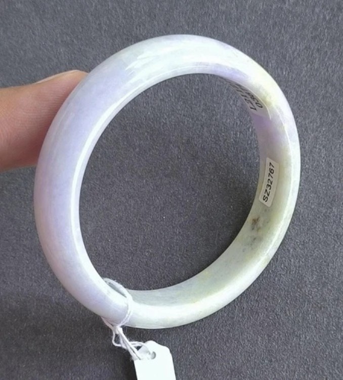 [JP認定] 希少218.5セントAグレードミャンマー産天然ラベンダージェダイトバングル 52.5mm｜WORLD RESOURCE【KING店】