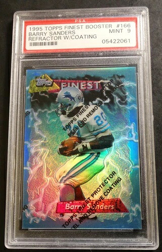 1995年 バリー・サンダース トップス ファイネスト ブースター リフラクター コーティング付き #166 PSA 9 POP 10