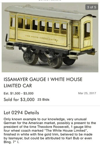 希少！アンティーク イッサマイヤー メルクリン ゲージ 1 ホワイトハウス限定車