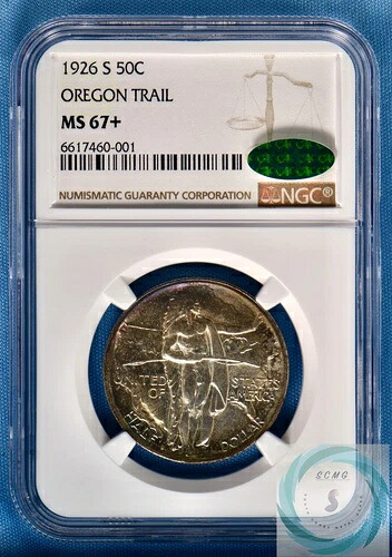1926-S オレゴン トレイル 50 セント NGC MS67+ CAC 付き - ヴィンテージ クラシック 極上 宝石+ トナー!｜WORLD RESOURCE【KING店】