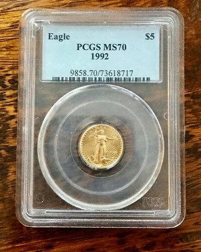 1992年 5ドル金貨イーグル PCGS MS70|WORLD RESOURCE【KING店】