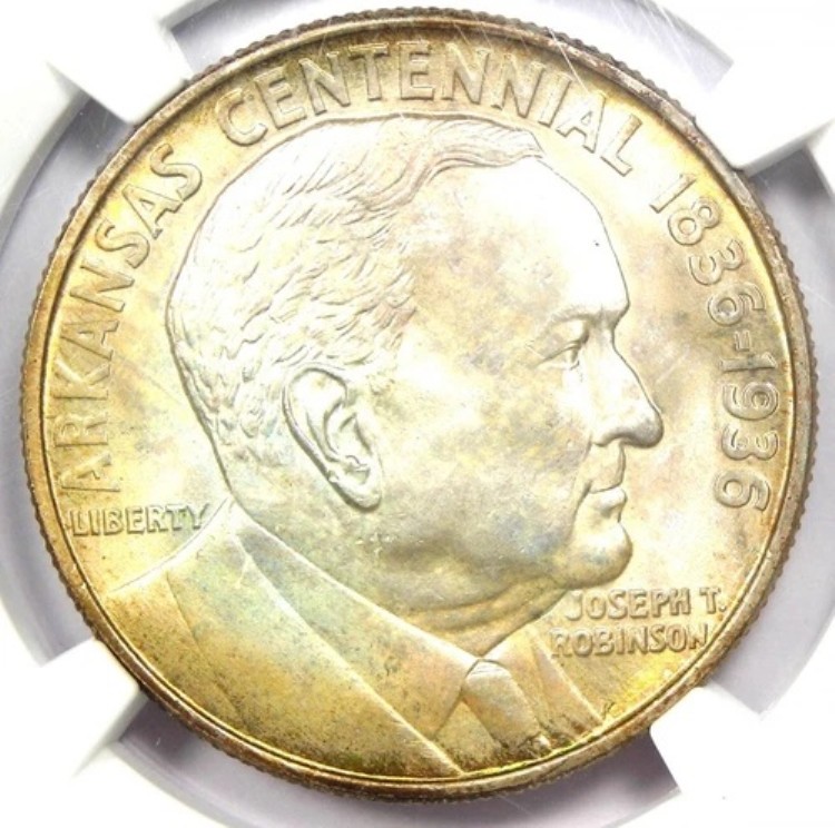 1936年ロビンソンハーフダラー50セント - NGC MS67+プラスグレード認定 - 価値3,400ドル|WORLD RESOURCE【KING店】
