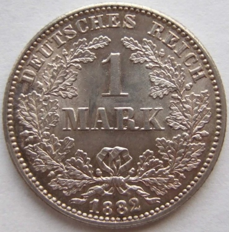 ドイツ帝国銀貨 1マルク 1882年 G ブリリアントアンサーキュレート|WORLD RESOURCE【KING店】