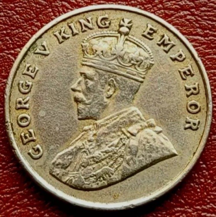 イギリス領インド 1920年 ジョージ5世 8アンナス 非常に希少な銅ニッケル貨幣｜WORLD RESOURCE【KING店】