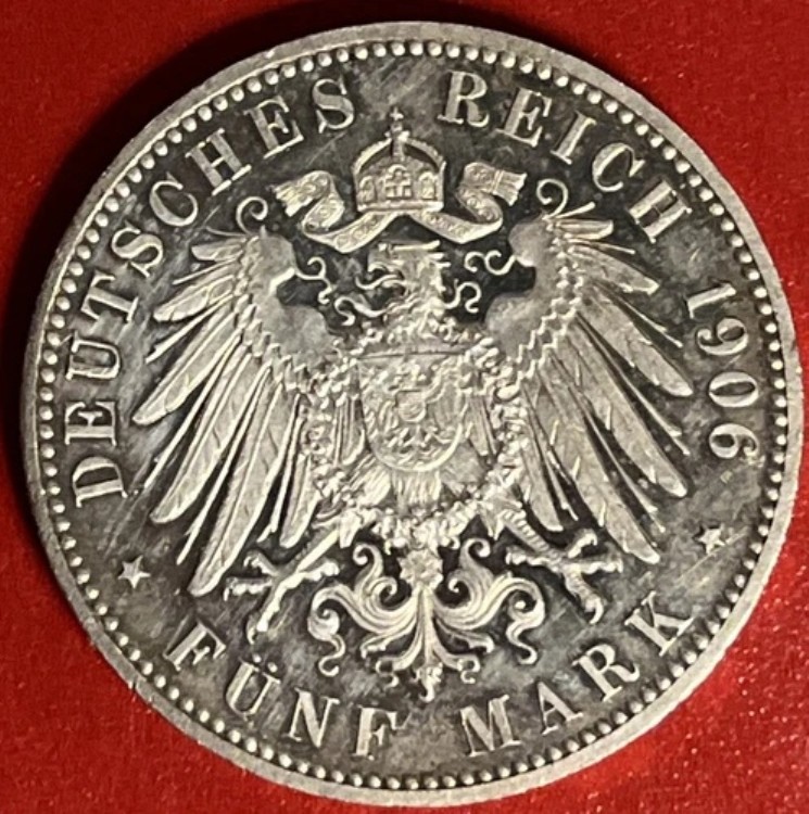 1906年 ライヒ 5マルク プルーフ 希少 600枚 鋳造 A46|WORLD RESOURCE【KING店】