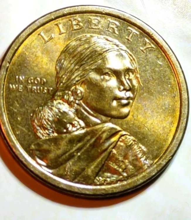 SACAGAWEA 1621 ワンパノアグ条約 USA $1 ドルコイン ゴールドカラー 2011 D 非常にレア