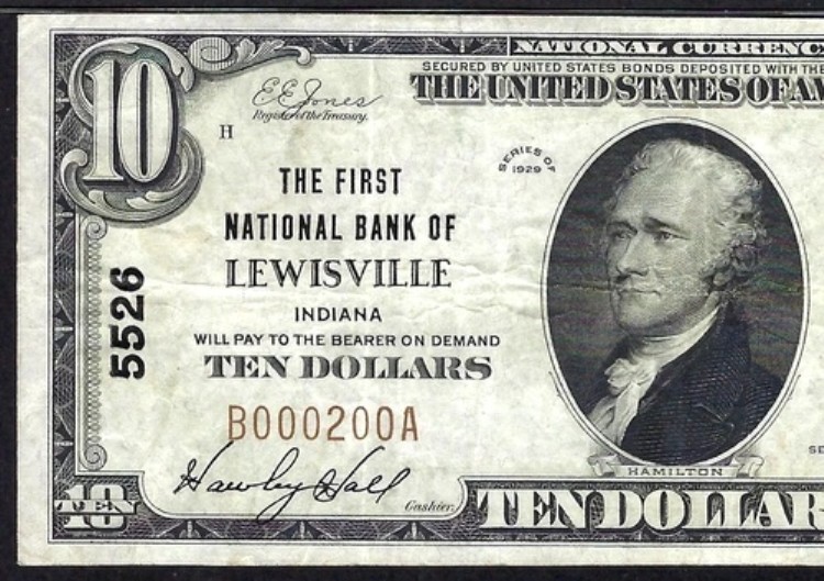 ???? 1929 年 $10 ??ルイスビル、インディアナ州?? PMG 非常に良好 30 EPQ 非常に希少!!!｜WORLD RESOURCE【KING店】