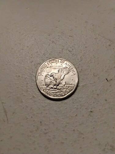 1980年 D スーザン B アンソニー リバティ *1ドル硬貨* 流通希少ワイドリム