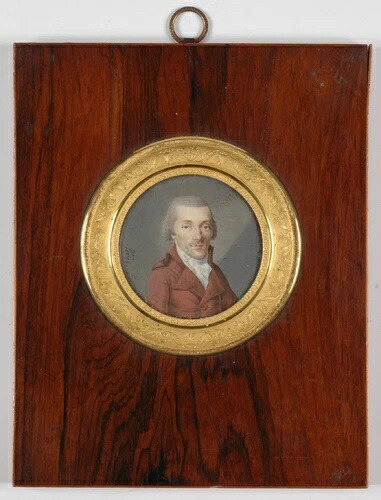 アンリ・ペレス（活動期間 1790-1815）「スペイン紳士」希少なミニチュア、1795年頃（m）