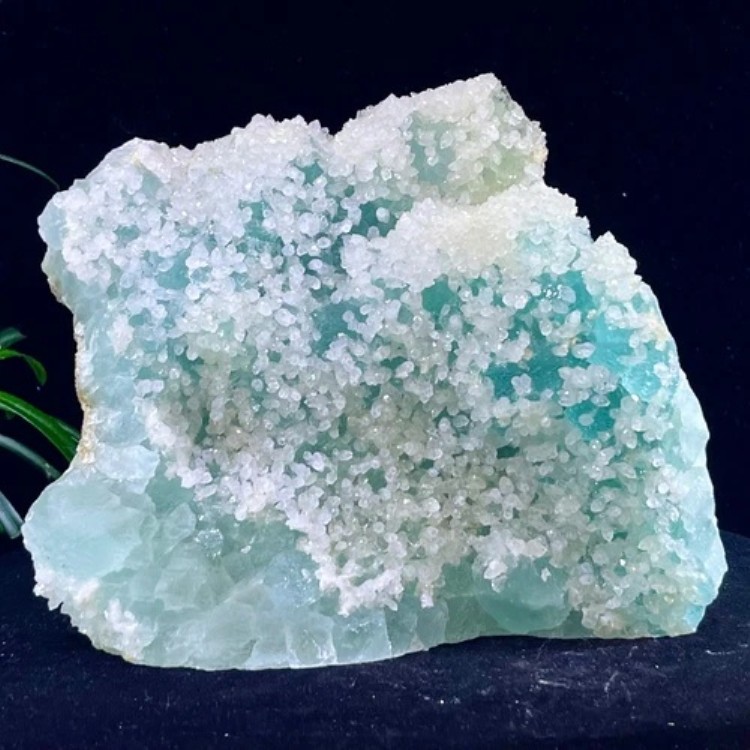 7.88LB 希少な透明緑色立方蛍石鉱物結晶サンプル/中国|WORLD RESOURCE【KING店】