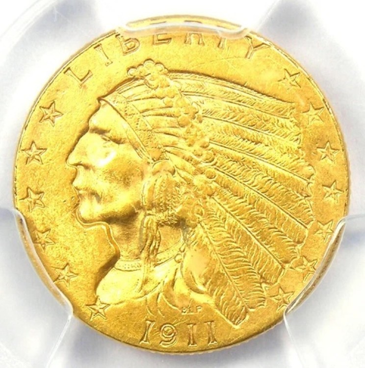 1911年インディアンゴールドクォーターイーグル2.50ドルコイン - PCGS MS64 (BU UNC) - 価値2,400ドル|WORLD RESOURCE【KING店】