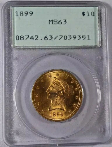 1899年 P ゴールド イーグルス リバティヘッド PCGS MS-63|WORLD RESOURCE【KING店】