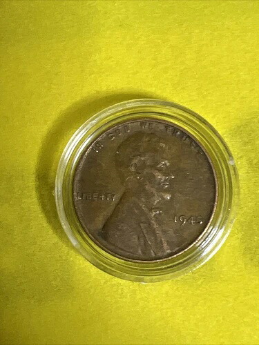 1945年 ミントマークなし ウィートペニー 流通希少1セント米国コイン
