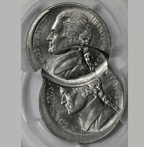 1993年 PCGS MS64/63 ペア ダブルストラック ニッケル ミントエラー ワオ レア 2枚セット
