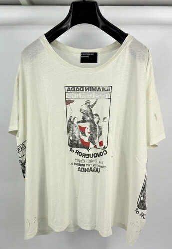 Enfants Riches Deprimes - Idi Amin Dada フェイデッドホワイトTシャツ レア サイズ: XXL