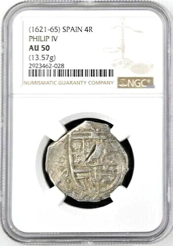 1621 - 1665 スペイン Cob 4 Reales、Assayer N、グラナダ、NGC AU 50 KM-132.2 非常に珍しい|WORLD RESOURCE【KING店】