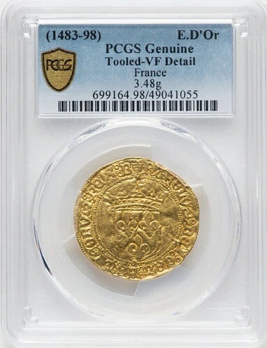 フランス 1483-98 - シャルル8世 - エク・ドール・オー・ソレイユ - PCGS VF 詳細 -|WORLD RESOURCE【KING店】
