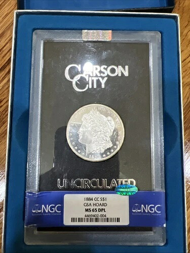 1884-CC GSA モルガン・ダラー、NGCによるMS65DPL評価、ゴージャス・ディープ・ミラーCAC