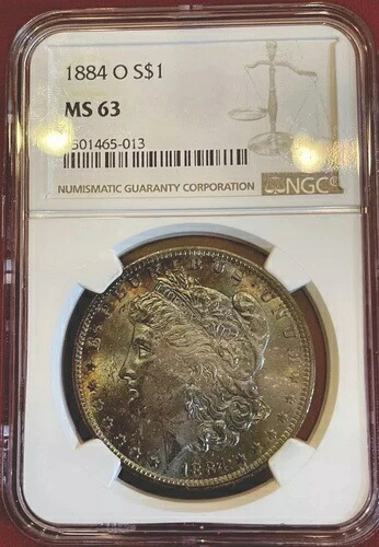 モンスタートーンのモルガン!! 1884 O MS 63 モルガン銀貨
