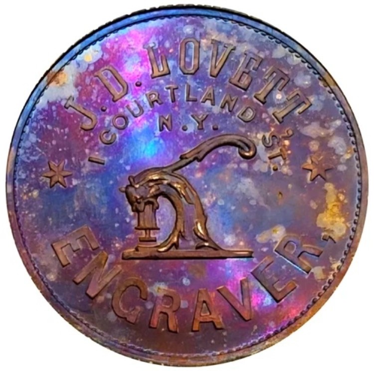 (1860) ミューリング ニューヨーク NY 503b J D ラヴェット 商人トークン レア｜WORLD RESOURCE【KING店】