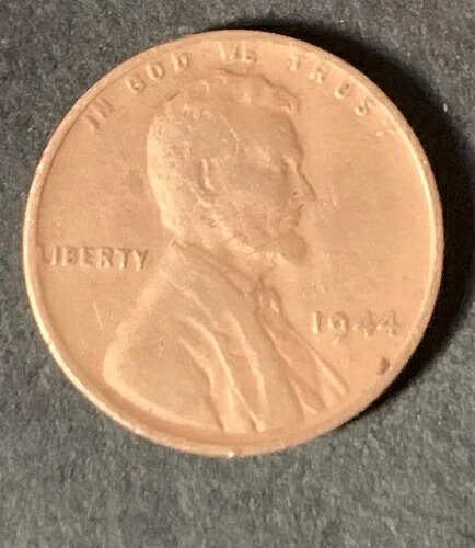希少な1944年小麦ペニー、ミントマーク「L」なし、リバティ・オン・リム・エラーセントBN|WORLD RESOURCE【KING店】