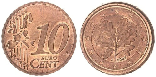 RF 2003 A サンプルカップリング 10セント Vs、Rs 2 Sur 2 Pfennig Schr?tling 118737-｜WORLD RESOURCE【KING店】