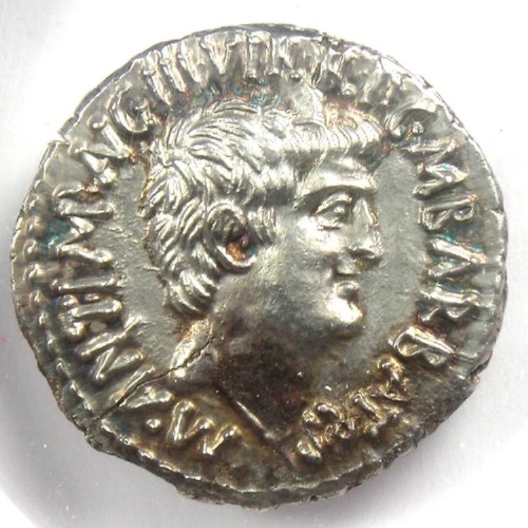 マルクス・アントニウスとオクタヴィアヌス AR デナリウス銀貨 紀元前41年 - NGC AU 認定 - 希少|WORLD RESOURCE【KING店】