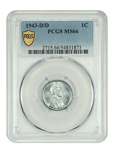 1943-D/D 1C PCGS MS66 - リンカーンセント（小麦裏面） 747,560円