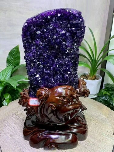 27LB 希少天然アメジストジオードクォーツクリスタルカテドラルクラスターミネラル装飾｜WORLD RESOURCE【KING店】