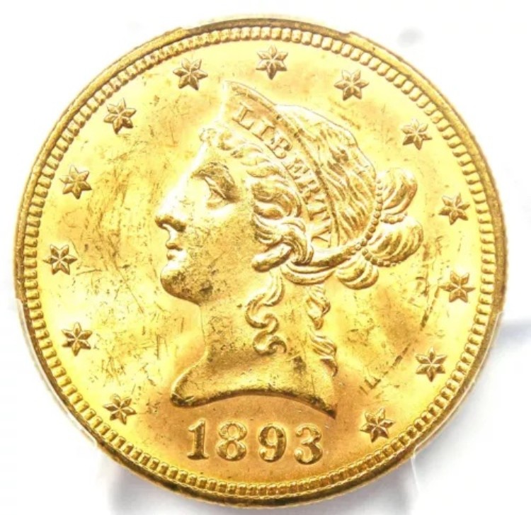 1893年 リバティゴールドイーグル 10ドルコイン - PCGS MS64認定 (BU UNC) - 価値2,900ドル|WORLD RESOURCE【KING店】