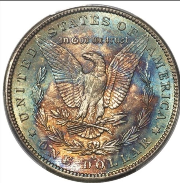 1898年 O モルガン銀貨 $1 PCGS MS 67 素晴らしい色調の極上宝石