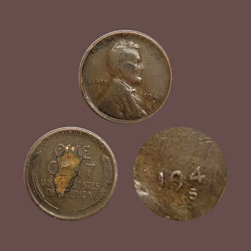 1947 S_リンカーン ウィートペニー 3.11 銅貨 OR エラー No 7 日付マップシェイプ Rev レア|WORLD RESOURCE【KING店】
