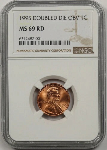 1995年 DDO ダブルダイ 表面 1C NGC MS 69 RD リンカーン ペニー