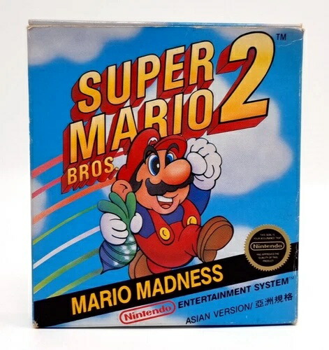 スーパーマリオブラザーズ2 任天堂 NES ASIバージョン 小箱 ネジ5本付き 超レア Wボックス