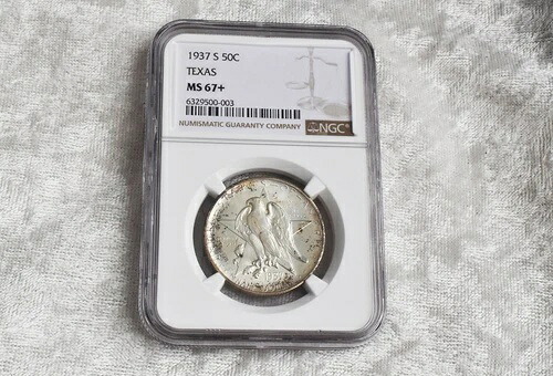 1937-S テキサス ハーフ ドル 50C - NGC MS67+ 高価値プラスグレード認定!|WORLD RESOURCE【KING店】