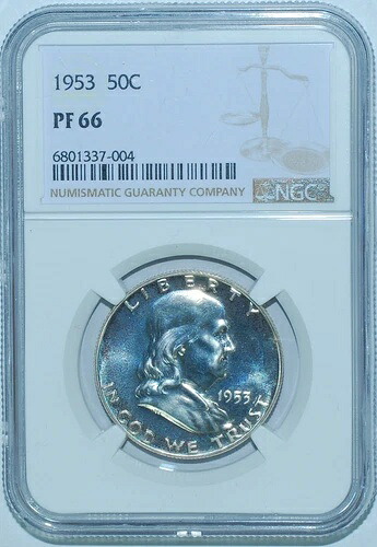 1953年 NGC PR66 プルーフストライク フランクリン ハーフダラー｜WORLD RESOURCE【KING店】