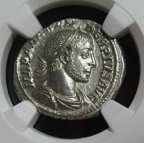 セウェルス・アレクサンダー（アウグストゥス在位222-235年）デナリウス貨（20mm、6インチ）。NGC Choice AU。｜WORLD RESOURCE【KING店】