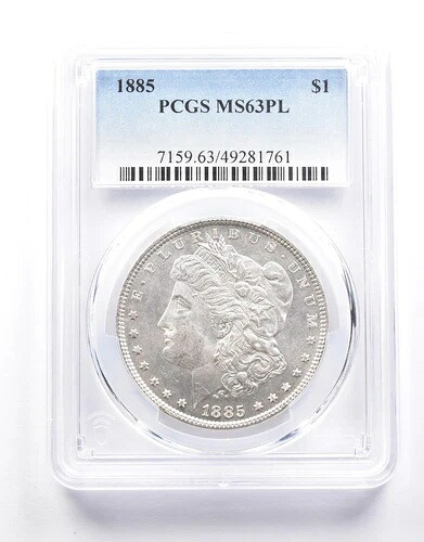 1885年 モルガン銀貨 MS63 PL PCGS *0677｜WORLD RESOURCE【KING店】