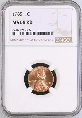 1985年 1C RD リンカーン記念館 1セント NGC MS68RD 6697171-006｜WORLD RESOURCE【KING店】