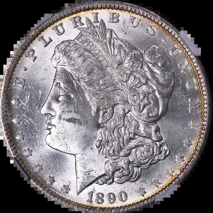 1890-O モルガン銀貨 NGC MS63 美しい外観、美しい刻印