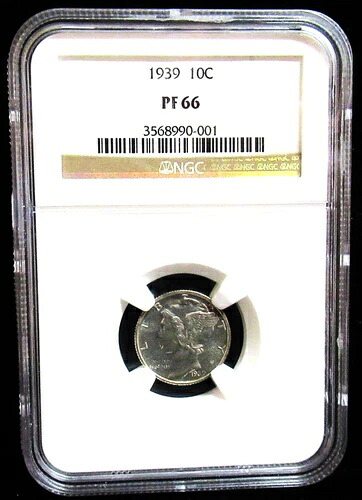 NGC PF66 1939年 プルーフ マーキュリーダイム GU78｜WORLD RESOURCE【KING店】