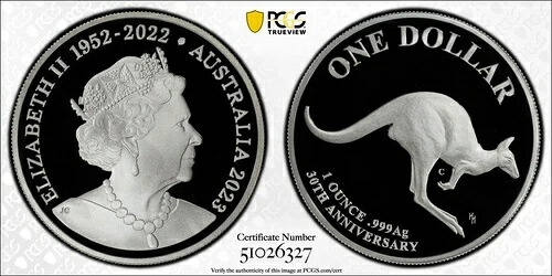 2023-C モブ・オブ・サーティー 1ドル銀貨 プルーフ C ミントマーク PCGS PR70DCAM トップポップ