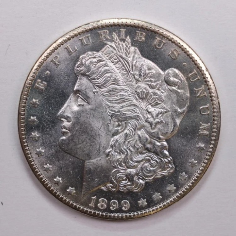 1899-O モルガン銀貨、ミントステート、プルーフ類似、店頭販売 #DR0638